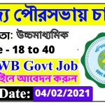পৌরসভা তে ক্লার্ক পদে নিয়োগের বিজ্ঞপ্তি প্রকাশ