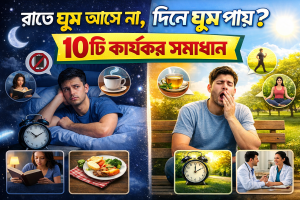 রাতে ঘুম হয় না কিন্তু দিনের বেলায় ঘুম পায় এই সমস্যার ১০ টি সমাধান